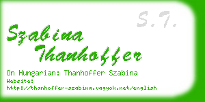 szabina thanhoffer business card